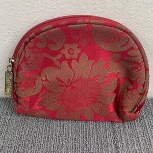 Once Upon a Rose Cosmetic Makeup Toiletry Bag Clutch Coin Purse Small Floral Zip